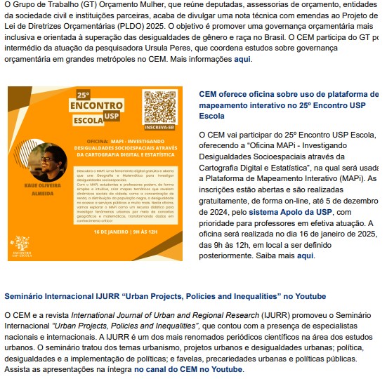 Newsletter Novembro 2024